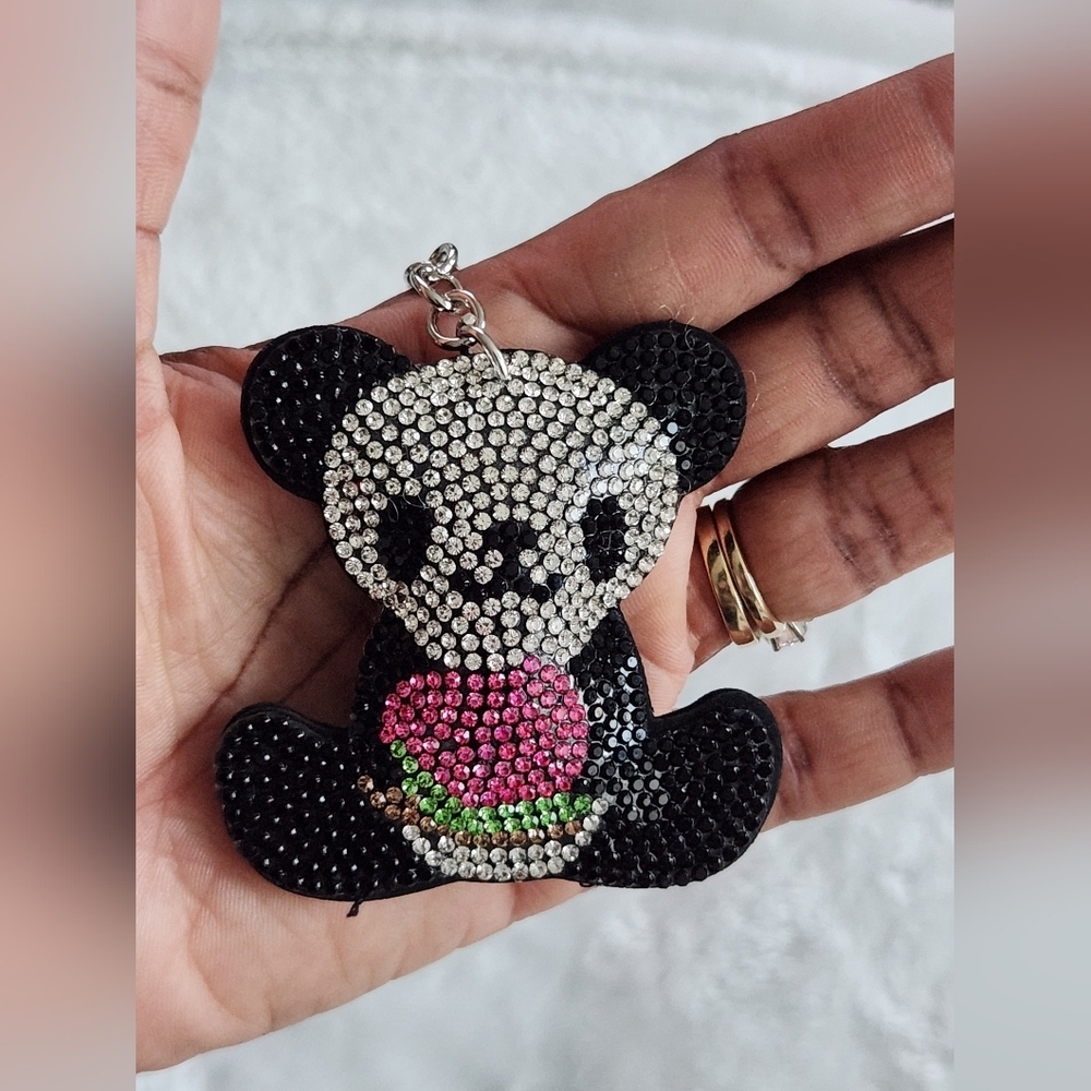 Panda Rhinestone Keychain Bag Charm - Picture 4 of 4
